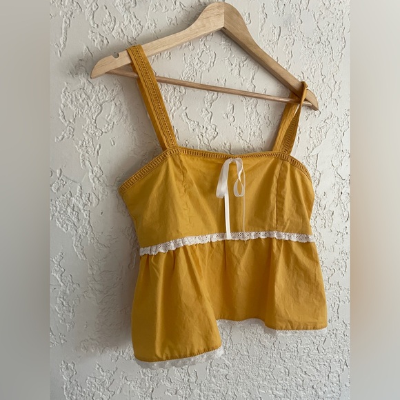 RARE Vintage Y2K Forever 21 Fairy Lace Trim Babydoll Top - Picture 2 of 6